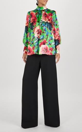 Gathered Floral Silk Top by ANDREW GN