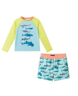 Boys' Long Sleeve Rashguard Set - Little Kid by ANDY&EVAN