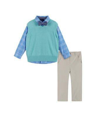 Boys' Plaid 4-Piece Vest Set - Little Kid by ANDY&EVAN