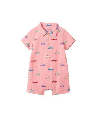 Boys' Printed Baby Polo Romper - Baby by ANDY&EVAN