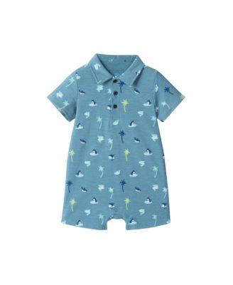 Boys' Printed Baby Polo Romper - Baby by ANDY&EVAN