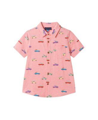 Boys' Printed Knit Buttondown Shirt - Little Kid by ANDY&EVAN