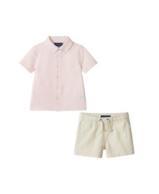 Boys' Puckered Buttondown & Shorts Set - Baby by ANDY&EVAN