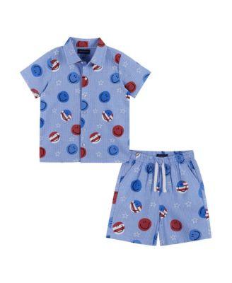 Boys' Short Sleeve Seersucker Set - Little Kid by ANDY&EVAN