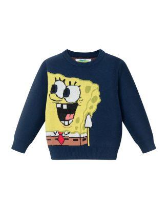 Boys' SpongeBob SquarePants x Buddies Wrap-around Jacquard Sweater - Little Kid by ANDY&EVAN