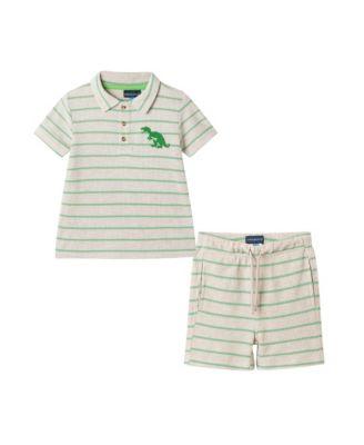 Boys' Striped Waffle Polo Set - Little Kid by ANDY&EVAN