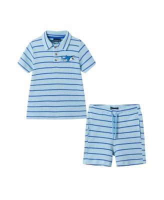 Boys' Striped Waffle Polo Set - Little Kid by ANDY&EVAN