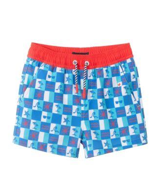 Checkered Beach Icon Swim Trunk - Little Kid by ANDY&EVAN