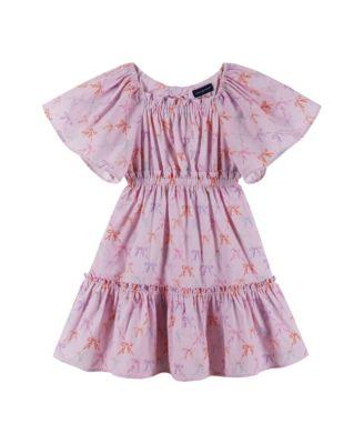 Girls' Flutter Sleeve Seersucker Dress - Little Kid by ANDY&EVAN