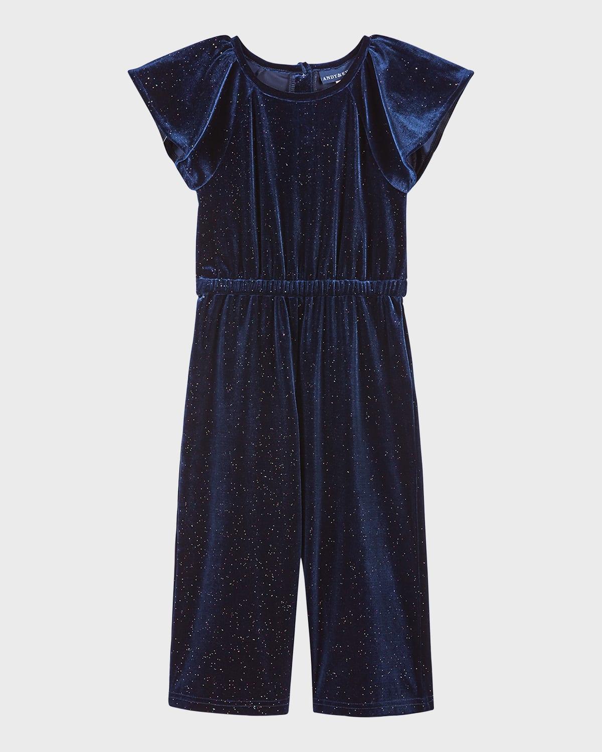 Girl's Glitter Jumpsuit, Size 2T-6X by ANDY&EVAN