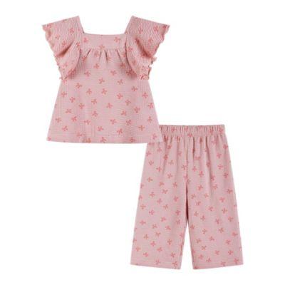 Girls' Knit Seersucker Top & Pant Set - Little Kid by ANDY&EVAN