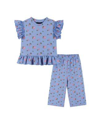 Girls' Knit Seersucker Top & Pant Set - Little Kid by ANDY&EVAN