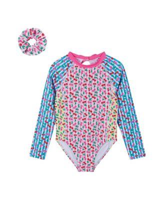 Girls' Long Sleeve Rashguard with Srunchie - Little Kid by ANDY&EVAN