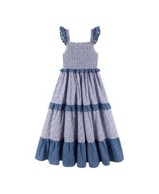 Girls' Mixed Floral Ruffle Maxi Dress - Big Kid by ANDY&EVAN
