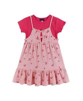 Girls' Rib Tee with Texture Tank Dress Set - Little Kid by ANDY&EVAN