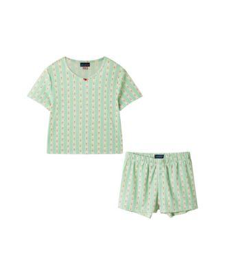 Girls' Scoop Neck Baby Tee & Boxer Set - Big Kid by ANDY&EVAN