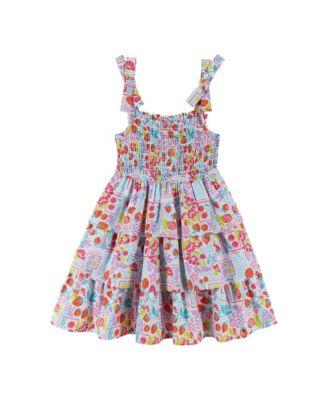 Girls' Tiered Poplin Dress - Little Kid by ANDY&EVAN