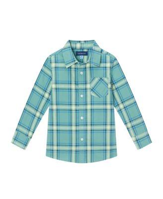 Green Plaid Buttondown Shirt - Little Kid by ANDY&EVAN