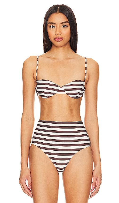 Anemos The Balconette Underwire Bikini Top in Chocolate by ANEMOS