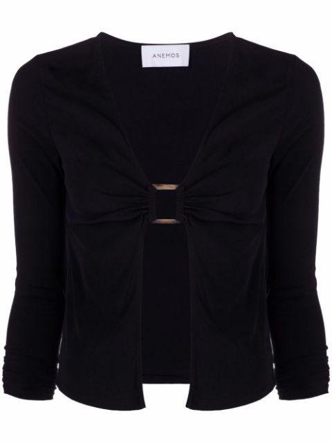 ring-detailed long-sleeved top by ANEMOS