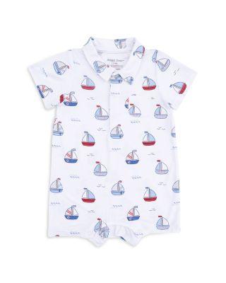 Boys' Bubbly Sailboats Polo Shortie Romper - Baby by ANGEL DEAR