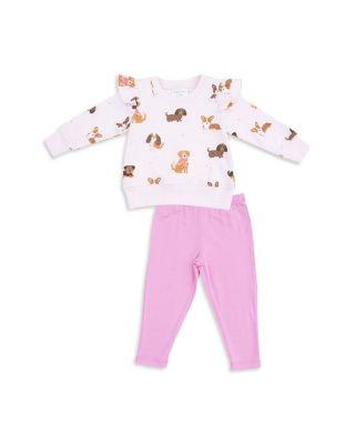 Girls' Best Friend Dogs French Terry Ruffle Sweatshirt & Legging Set by ANGEL DEAR Girls' Best Friend Dogs French Terry Ruffle Sweatshirt & Legging Set by ANGEL DEAR