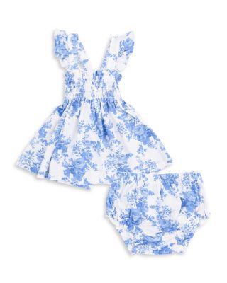 Girls' Dream Cottage Floral Smocked Top & Bloomers Set - Baby by ANGEL DEAR