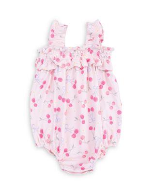 Girls' Sweet Bow Cherries - Ruffly Strap Bubble Bodysuit - Baby by ANGEL DEAR