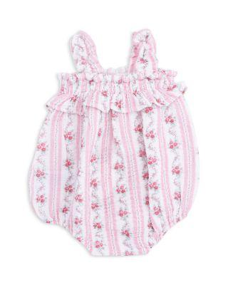 Girls' Winding Roses Stripe Ruffly Strap Bubble Romper - Baby by ANGEL DEAR