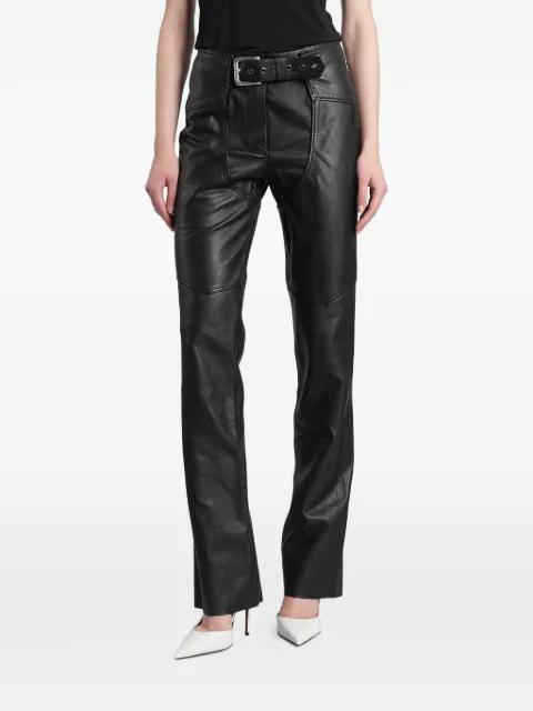 Otto belted lace-up trousers by ANGELICA MONTINI STUDIOS