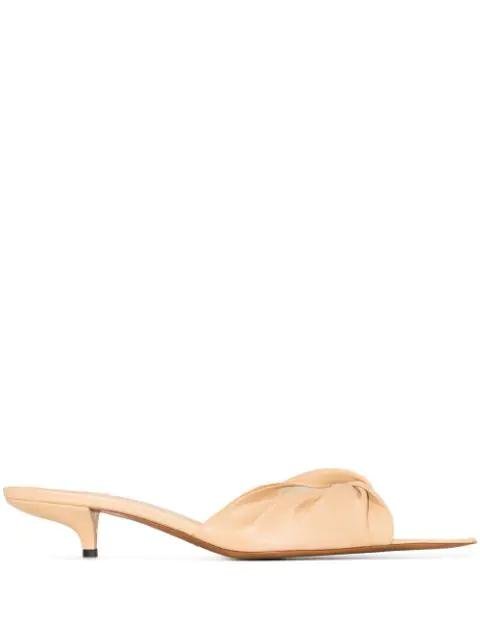 pointed toe knot sandals by ANGELO FIGUS
