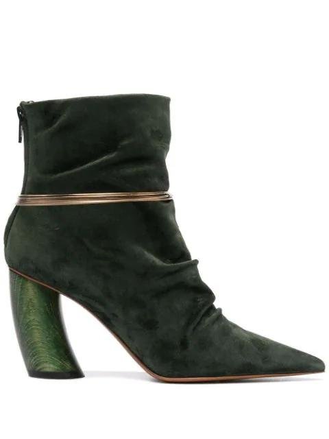 ring detail ankle boots by ANGELO FIGUS