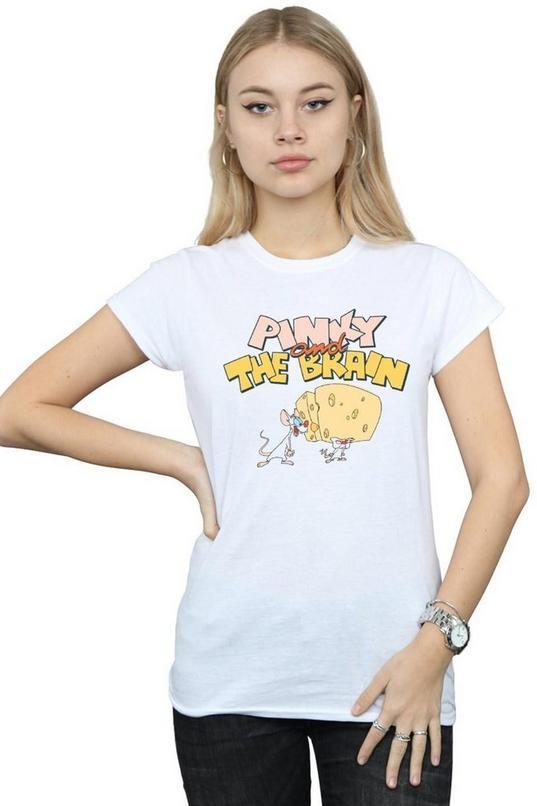 Pinky And The Brain Cheese Head Cotton T-Shirt by ANIMANIACS