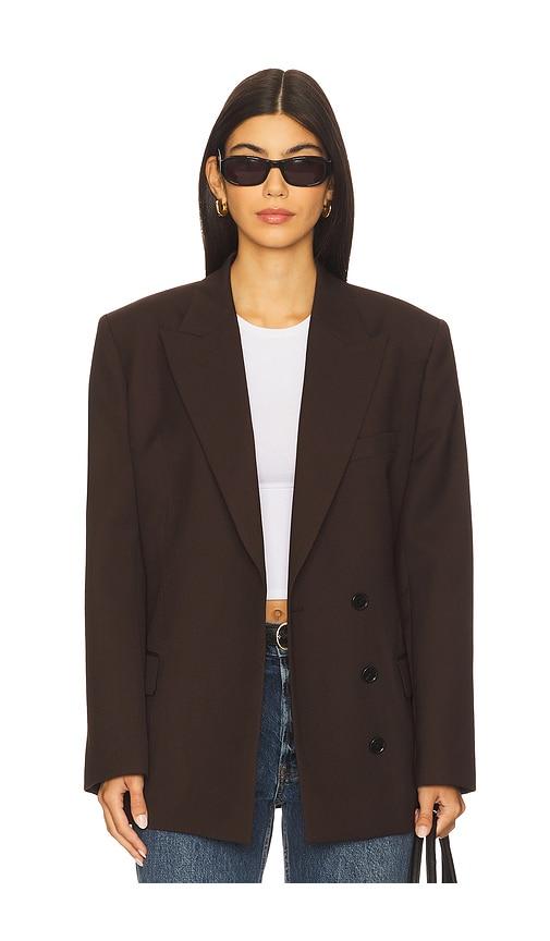 ANINE BING Aretha Blazer in Chocolate by ANINE BING