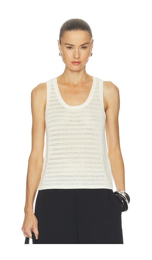 ANINE BING Arie Tank in Ivory by ANINE BING