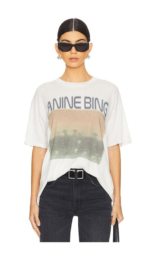 ANINE BING Cade Mushrooms Tee in White by ANINE BING