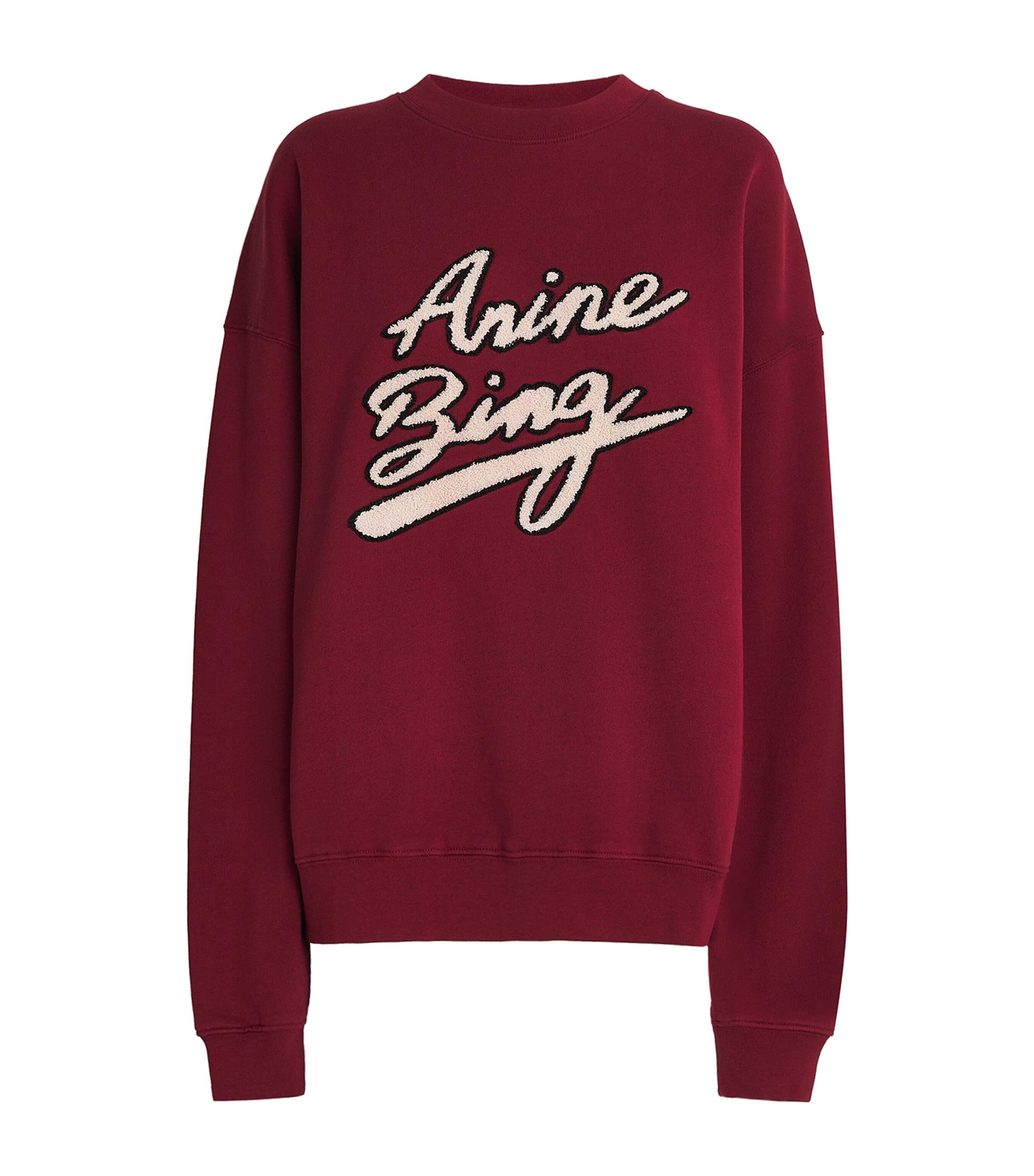 ANINE BING Chenille-Logo Miles Sweatshirt by ANINE BING