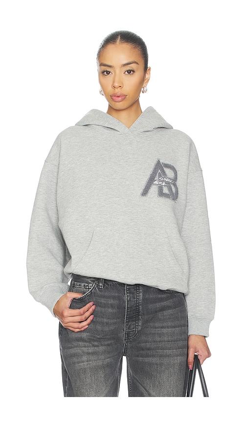 ANINE BING Jaci Hoodie Letterman in Light Grey by ANINE BING