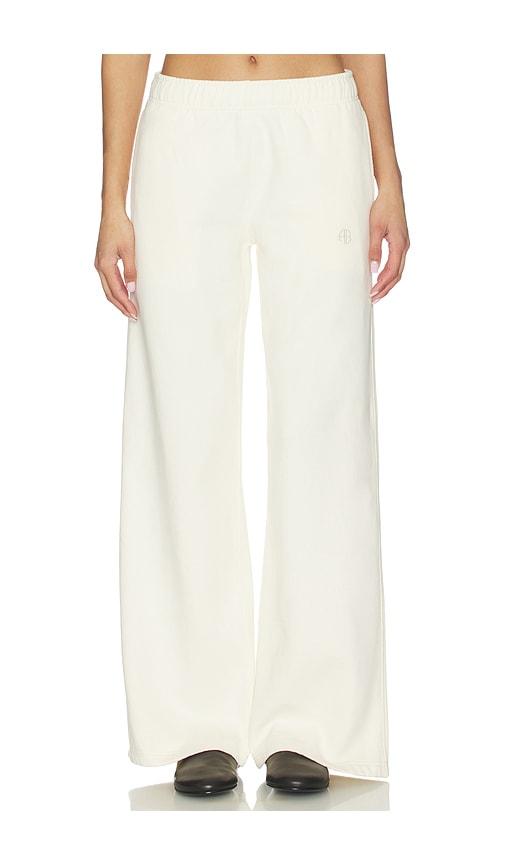 ANINE BING Kacey Monogram Sweatpant in Cream by ANINE BING
