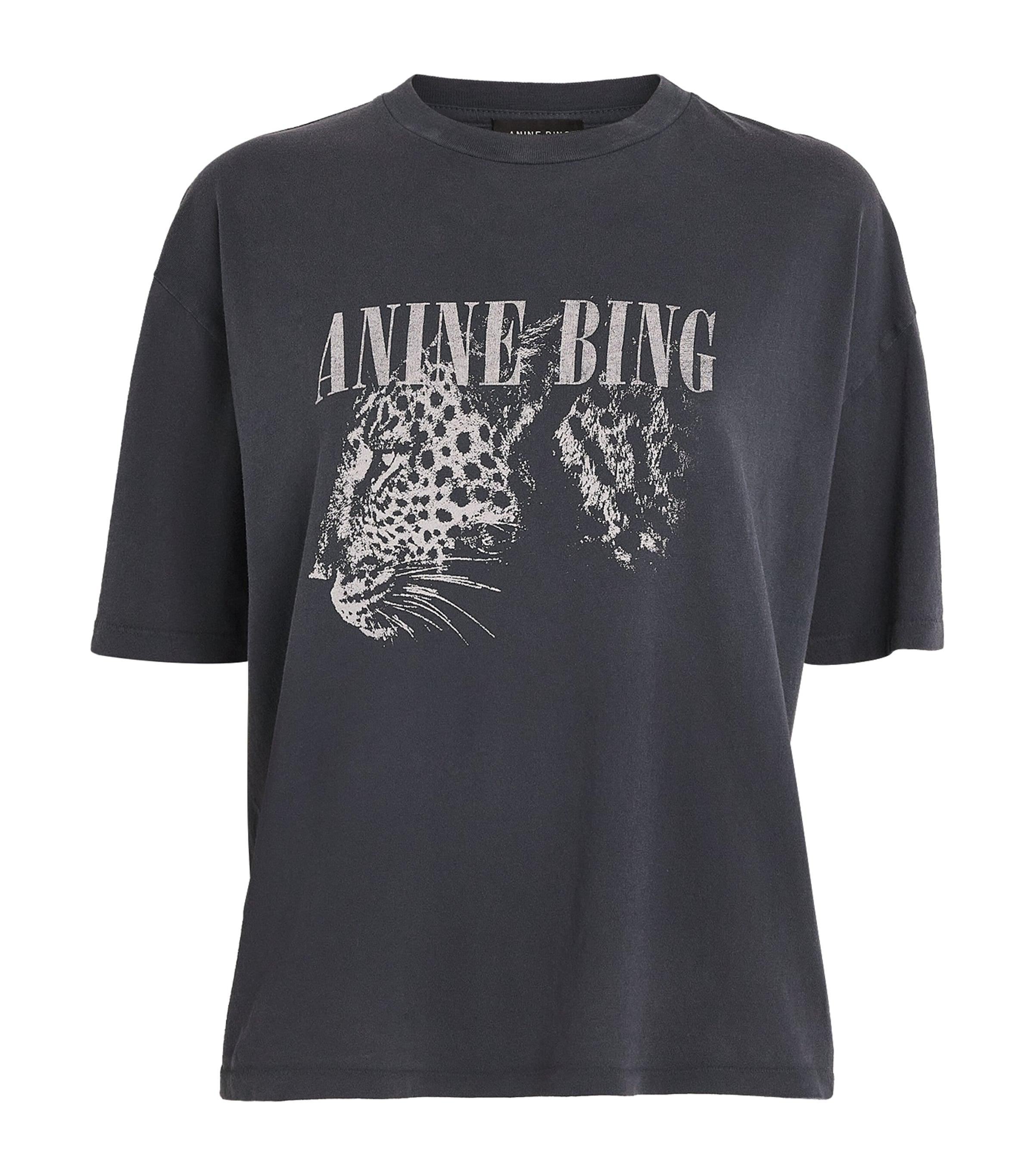 ANINE BING Leopard Print Cohen T-Shirt by ANINE BING