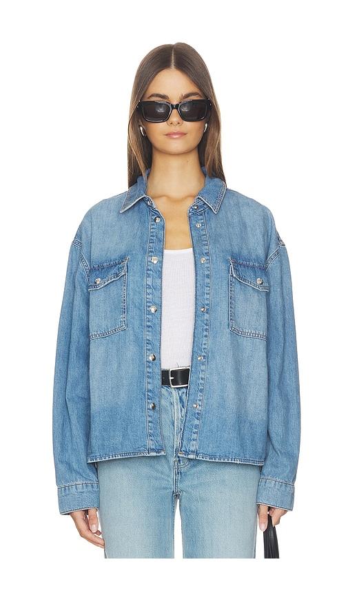 ANINE BING Paxton Shirt in Blue by ANINE BING