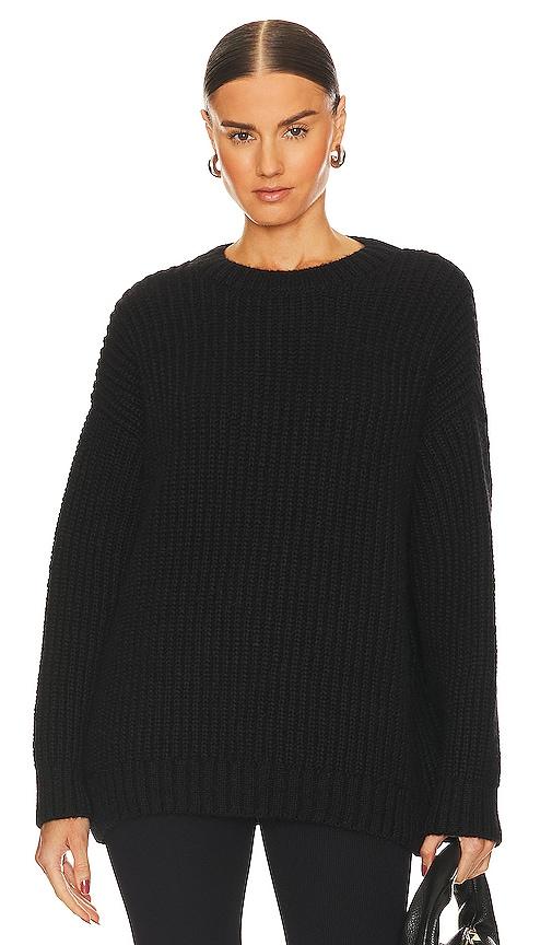 ANINE BING Sydney Crew Sweater in Black by ANINE BING