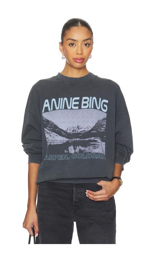 ANINE BING x REVOLVE Jaci Sweatshirt in Charcoal by ANINE BING
