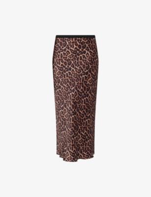 Bar Leopard-Print Silk Midi Skirt by ANINE BING