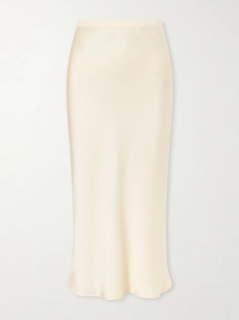 Bar silk-charmeuse midi skirt by ANINE BING