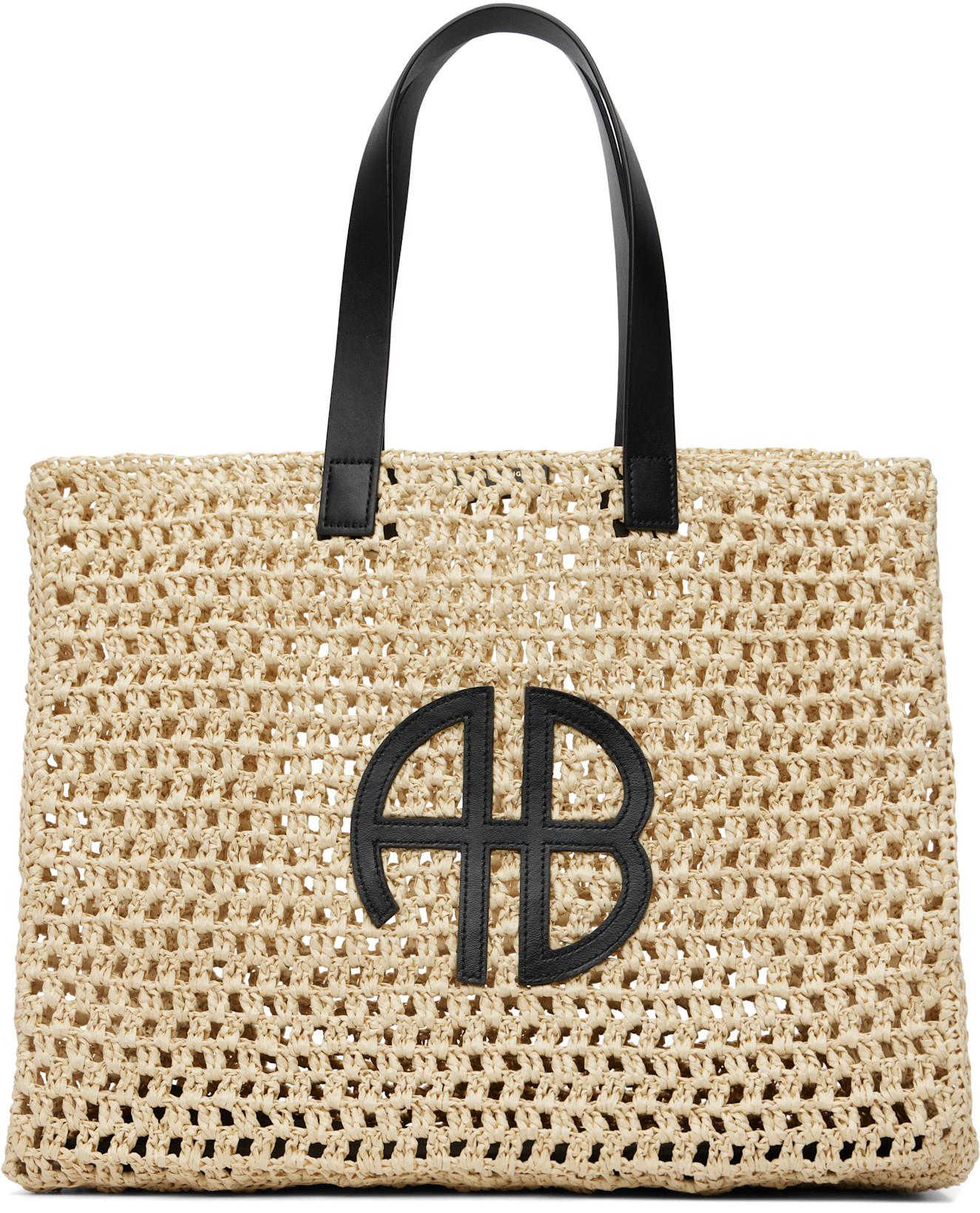 Beige Large Rio Tote by ANINE BING