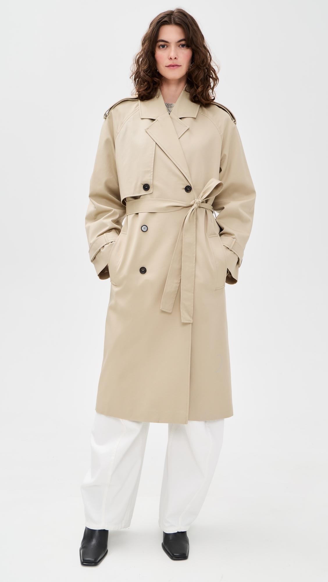 Beige Rickie Maxi Trench by ANINE BING