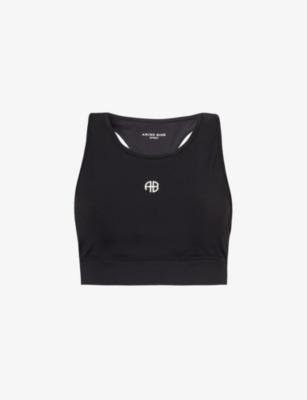 Blair brand-print stretch-woven bra by ANINE BING