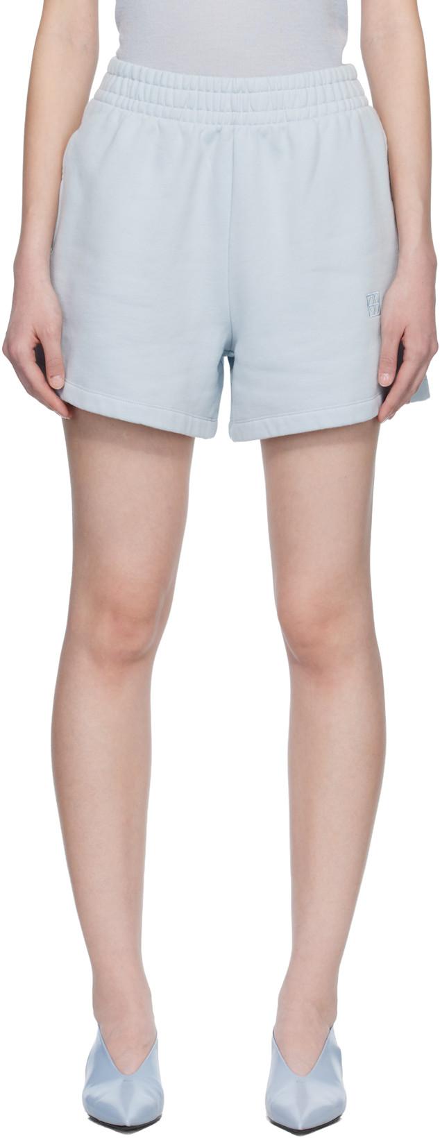 Blue Kam Framed Monogram Shorts by ANINE BING