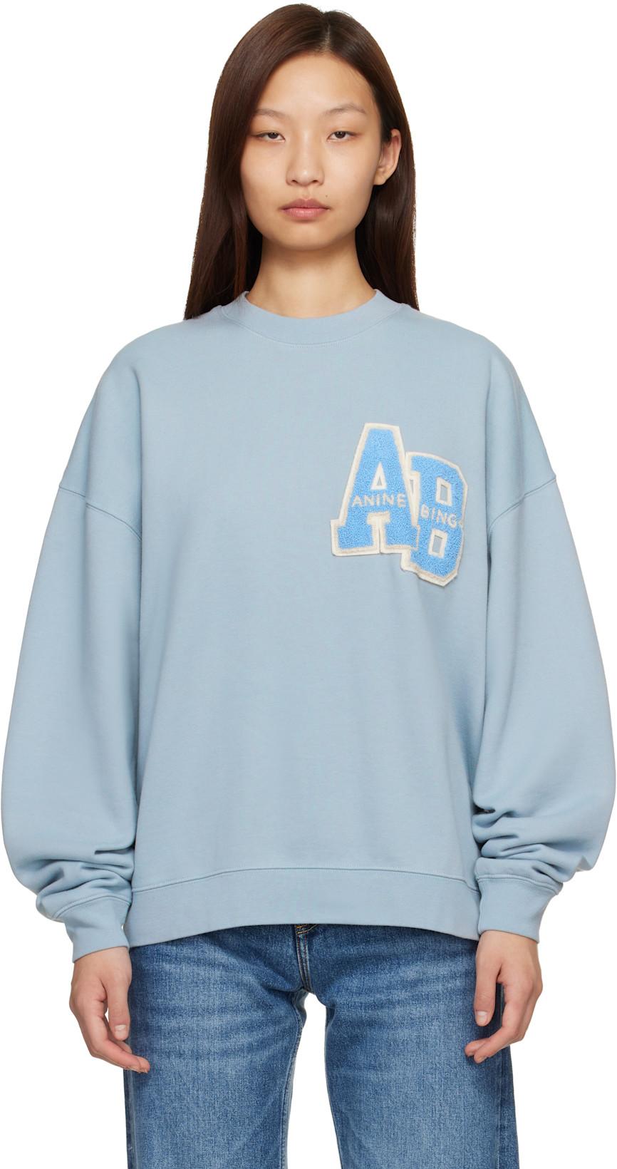 Blue Miles Oversized Letterman Sweatshirt by ANINE BING